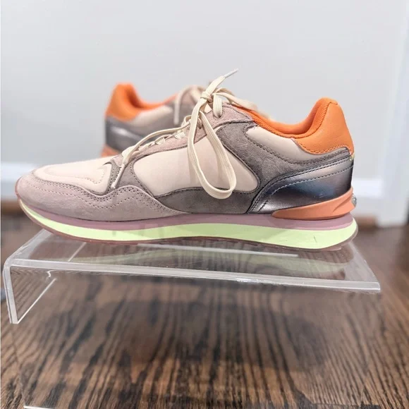 Hoff Women’s City Casual Sneaker Earth tone with Silver Peach Accent Size 8 - Picture 3 of 10